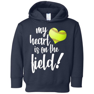 My Heart Is On The Field Baseball Player Toddler Hoodie