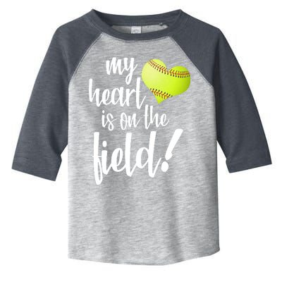 My Heart Is On The Field Baseball Player Toddler Fine Jersey T-Shirt