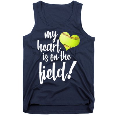 My Heart Is On The Field Baseball Player Tank Top