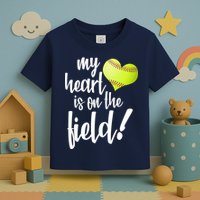 My Heart Is On The Field Baseball Player Toddler T-Shirt