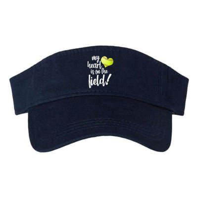 My Heart Is On The Field Baseball Player Visor
