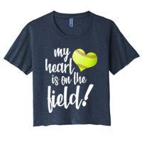 My Heart Is On The Field Baseball Player Crop Top