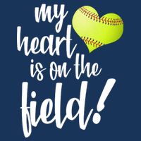 My Heart Is On The Field Baseball Player Women's V-Neck T-Shirt
