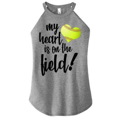 My Heart Is On The Field Baseball Player Women’s Perfect Tri Rocker Tank