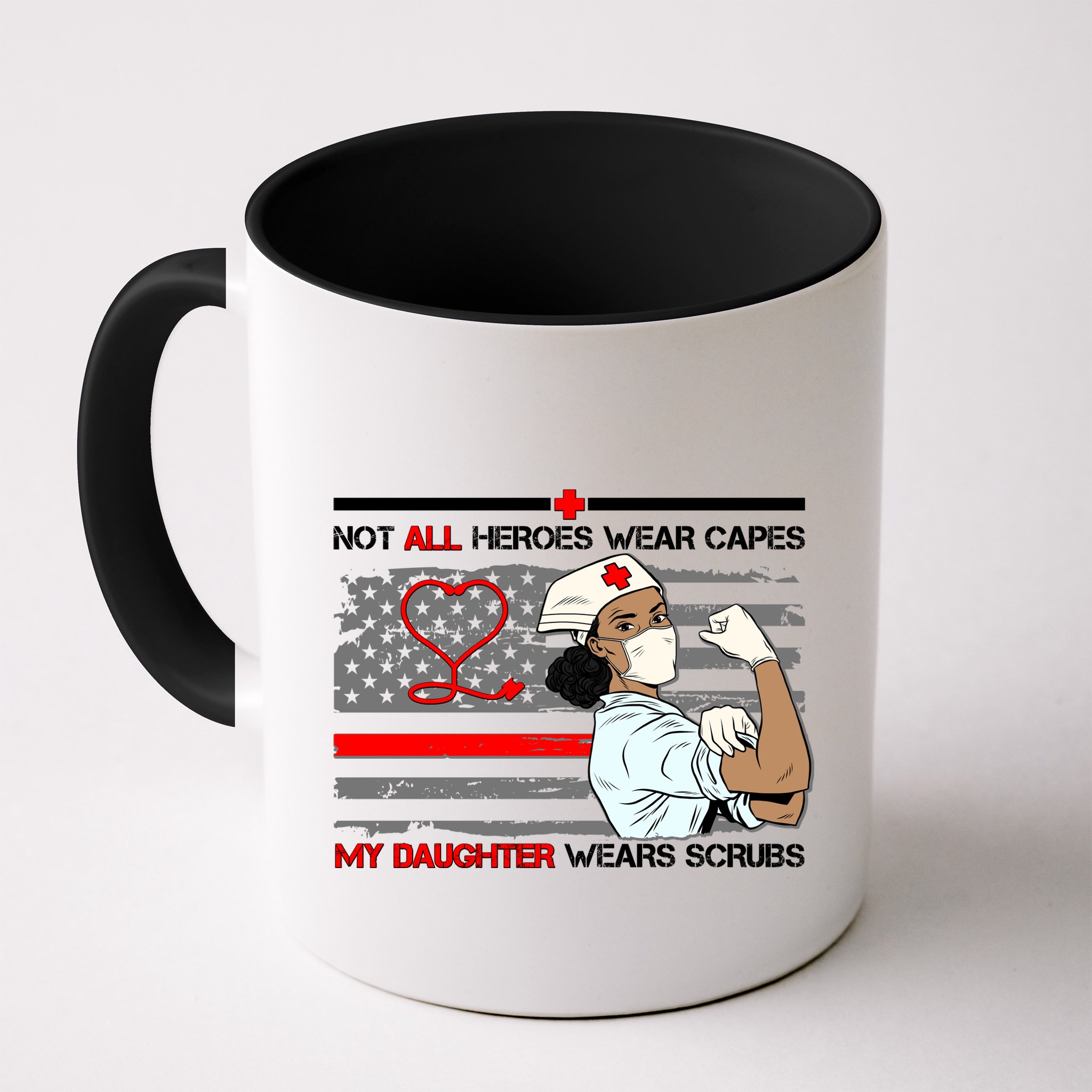 My Hero Daughter Wears Scrubs Nurse Mug