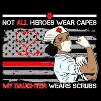 My Hero Daughter Wears Scrubs Nurse Womens Tank Top
