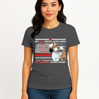 My Hero Daughter Wears Scrubs Nurse Womens T-Shirt