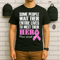 My Hero Raised Me Breast Cancer Awareness T-Shirt