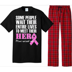 My Hero Raised Me Breast Cancer Awareness Pajama Set