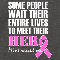 My Hero Raised Me Breast Cancer Awareness Vector Backpack