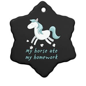 My Horse Ate My Homework Ceramic Star Ornament