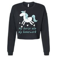 My Horse Ate My Homework Cropped Pullover Crew