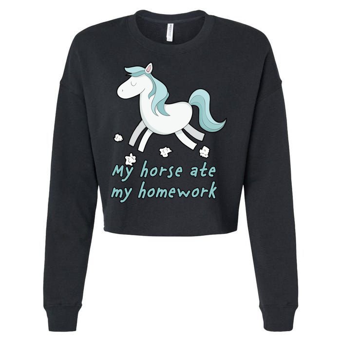 My Horse Ate My Homework Cropped Pullover Crew