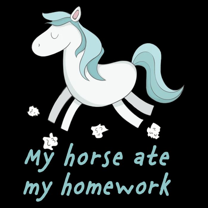 My Horse Ate My Homework Cropped Pullover Crew