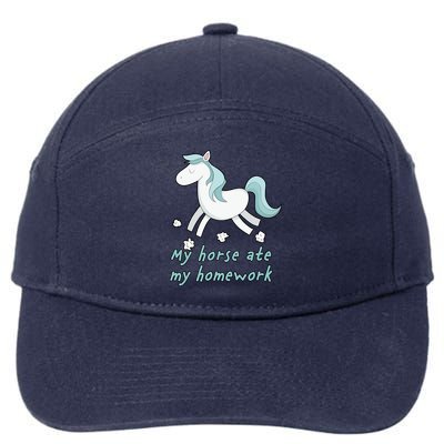 My Horse Ate My Homework 7-Panel Snapback Hat
