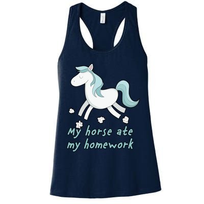 My Horse Ate My Homework Womens Tank Top