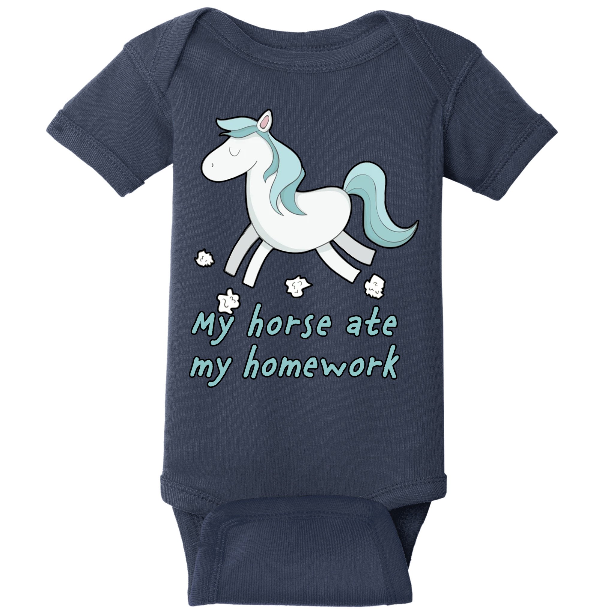 My Horse Ate My Homework Baby Bodysuit