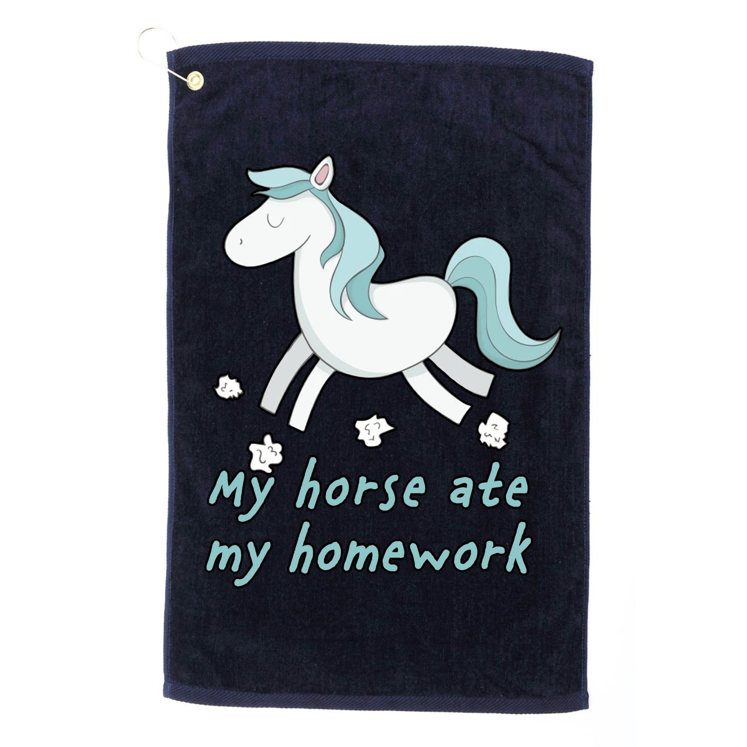 My Horse Ate My Homework Golf Towel