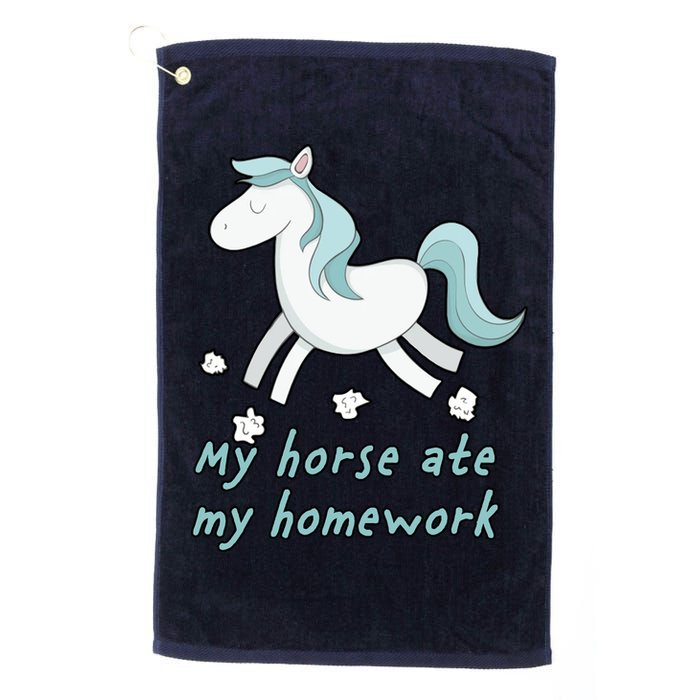 My Horse Ate My Homework Golf Towel
