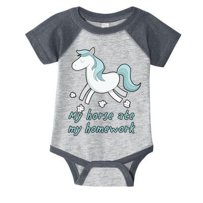 My Horse Ate My Homework Infant Baby Jersey Bodysuit