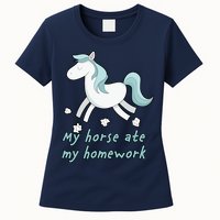 My Horse Ate My Homework Womens T-Shirt