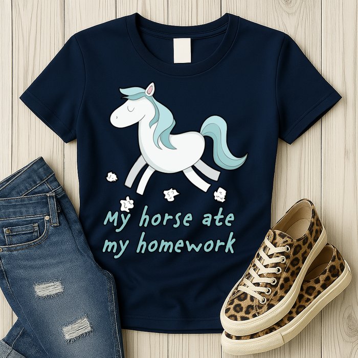 My Horse Ate My Homework Womens T-Shirt