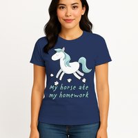 My Horse Ate My Homework Womens T-Shirt