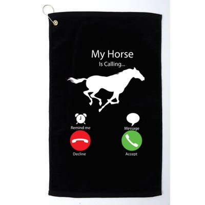 My Horse Is Calling Platinum Collection Golf Towel