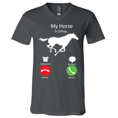 My Horse Is Calling V-Neck T-Shirt