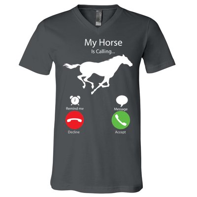 My Horse Is Calling V-Neck T-Shirt