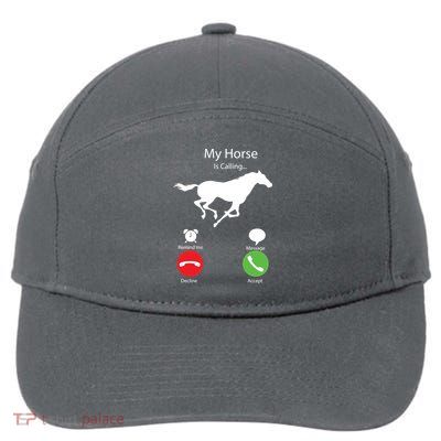 My Horse Is Calling 7-Panel Snapback Hat
