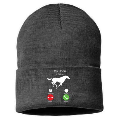 My Horse Is Calling Sustainable Knit Beanie