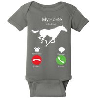 My Horse Is Calling Baby Bodysuit