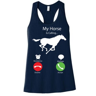 My Horse Is Calling Women's Racerback Tank