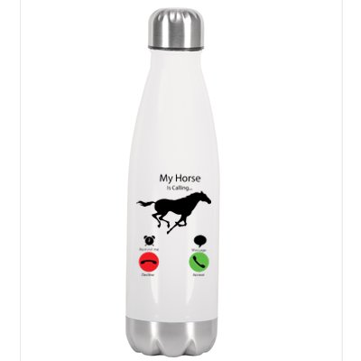 My Horse Is Calling Stainless Steel Insulated Water Bottle