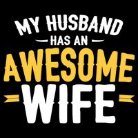 My Husband Has An Awesome Wife Flat Bill Trucker Hat