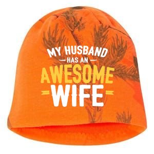 My Husband Has An Awesome Wife Kati - Camo Knit Beanie