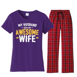 My Husband Has An Awesome Wife Women's Flannel Pajama Set