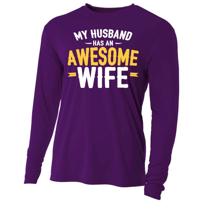 My Husband Has An Awesome Wife Cooling Performance Long Sleeve Crew