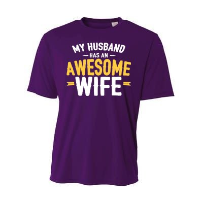 My Husband Has An Awesome Wife Performance Sprint T-Shirt