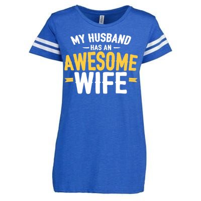 My Husband Has An Awesome Wife Enza Ladies Jersey Football T-Shirt