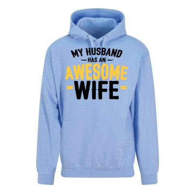 My Husband Has An Awesome Wife Unisex Surf Hoodie