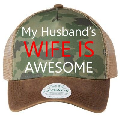 My Husband's Wife Is Awesome Legacy Tie Dye Trucker Hat