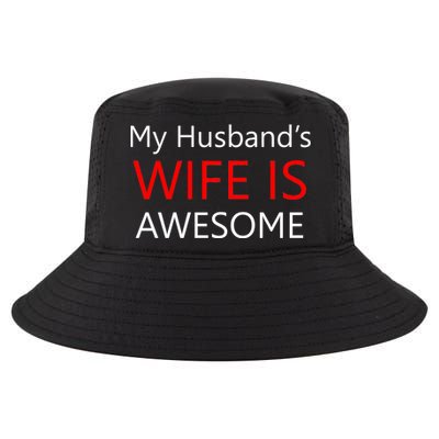 My Husband's Wife Is Awesome Cool Comfort Performance Bucket Hat