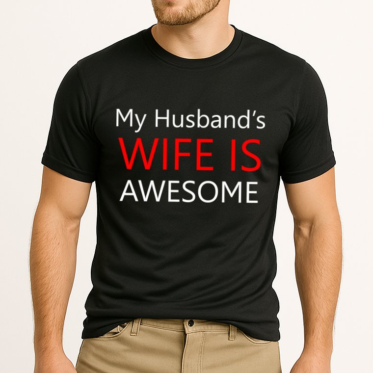 My Husband's Wife Is Awesome Cooling Performance Crew T-Shirt
