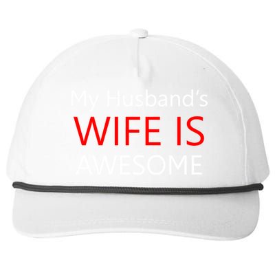 My Husband's Wife Is Awesome Snapback Five-Panel Rope Hat