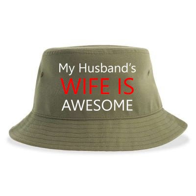 My Husband's Wife Is Awesome Sustainable Bucket Hat