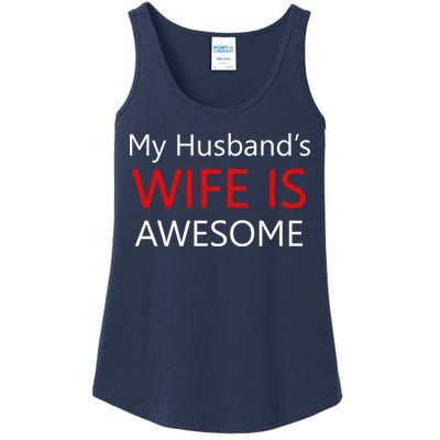 My Husband's Wife Is Awesome Ladies Essential Tank