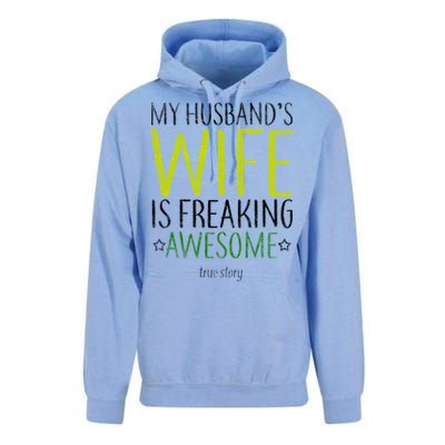 My Husbands Wife Is Freaking Awesome Unisex Surf Hoodie