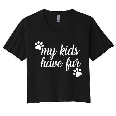 My Kids Have Fur Crop Top